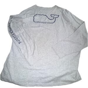 Vineyard Vines Mens 2XL Gray Long Sleeve Crewneck Tee T Shirt (AF21)